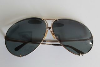 Rare Vintage Porsche Design By Carrera Gold Aviators Made In Austria 4 Lenses 4