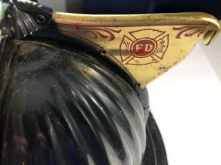 Vintage Cairns & Brother Metal Fire Helmet with Liner 3