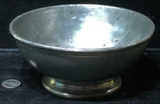 Fine Antique Pewter Small Bowl,  Mess Bowl,  C.  19th Century