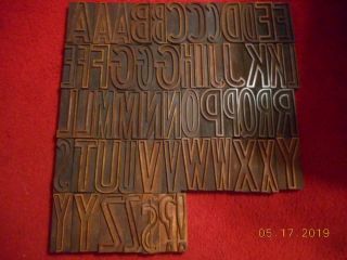 Printing Letterpress Printer Block Large Two Rivers Wood Alphabet Antique