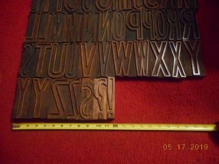 Printing Letterpress Printer Block Large Two Rivers Wood Alphabet Antique 3