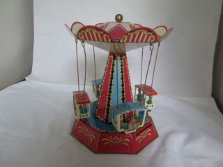 Tin Revolving Carousel Wagner Brunn Germany Jw Toys Made In Germany Great