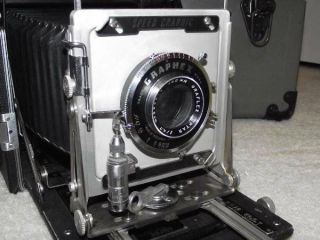 Vintage Graflex Speed Graphic SLR Camera Outfit - Optar 4,  7/135mm Lens - 6