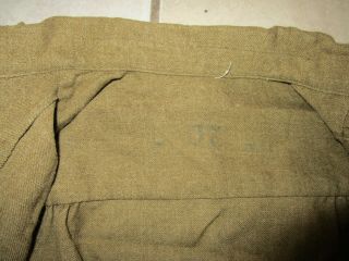 WWII US ARMY WOMEN ' S WAC WAAC MUSTARD WOOL ENLISTED SHIRT SIZE 13 X 29 7