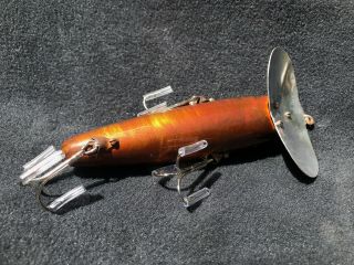 VINTAGE FRED ARBOGAST MUSKY JITTERBUG BASS FISHING LURE VR CUSTOM “Wild Thing” 6