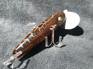 VINTAGE FRED ARBOGAST MUSKY JITTERBUG BASS FISHING LURE VR CUSTOM “Wild Thing” 7