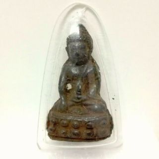 Antique Thai Buddha Amulet Old Statue Lp Pendant Ayutthaya Buddhist Art Gorgeous