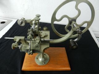 Antique Gearwheel Cutting Machine Watchmakers Lathe Rare Nickel Silver Alpaca