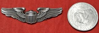 WWII ARMY AIR CORPS WINGS STERLING PILOT WINGS FINBACK INSIGNIA - LGB - 3 