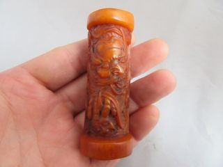 Rare Antique Chinese Hand - Carved Bovine Bone Pendants S93