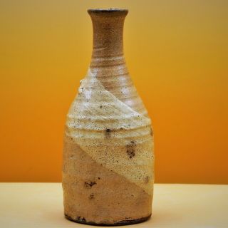 17th Century - Fine Rare Antique Japanese Slip Clay Glaze,  Sake Wine Bottle Vase