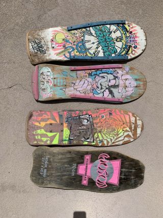Old School John Lucero Skateboards 1988 Skateboard Deck W Rails