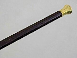 14K SOLID GOLD ANTIQUE WALKING CANE STICK before Civil War dated 1856 GORGEOUS 5
