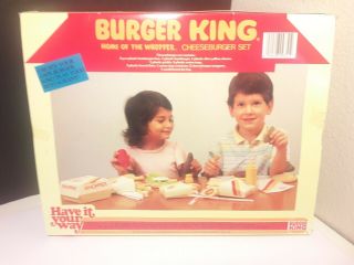 Burger King Cheeseburger Life Size Play Set 1987 9351 2