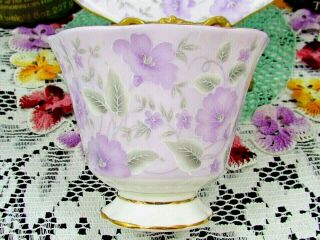 ROYAL ALBERT SUMMER CHARM SERIES LILAC CHARM TEA CUP AND SAUCER 4