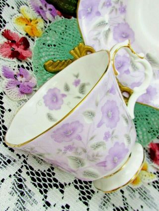 ROYAL ALBERT SUMMER CHARM SERIES LILAC CHARM TEA CUP AND SAUCER 5