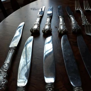 Gorham Buttercup Sterling Silver Flatware - 45 Piece Set - Spoons Forks Knives 11