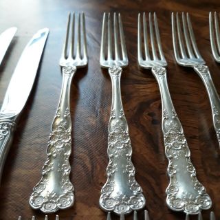 Gorham Buttercup Sterling Silver Flatware - 45 Piece Set - Spoons Forks Knives 8