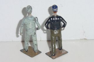 Antique BRITAINS England 1908 Lead,  Railroad Station Porters,  Items 800,  801 4