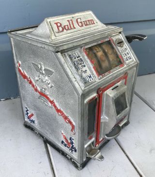 Antique 1930s Penny Groetchen Dandy Vendor Ball Gum Jack Pot Trade Stimulator 3