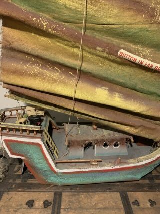 rare Vintage Steiff pirate Boat Display 3