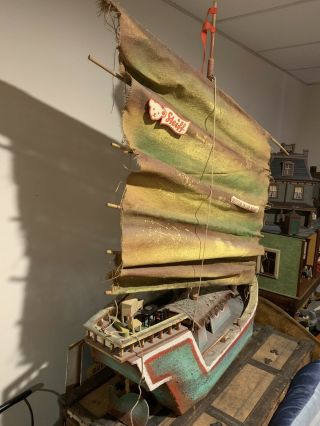 rare Vintage Steiff pirate Boat Display 4