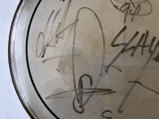 Ultra Rare Vintage 1994 Slayer Band Autograph On Remo Drumhead 5