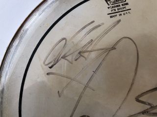 Ultra Rare Vintage 1994 Slayer Band Autograph On Remo Drumhead 6