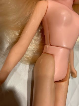 Vintage 1972 Kenner Blythe Doll Blonde Paisley Blue Dress Pink Blush Flaws 8
