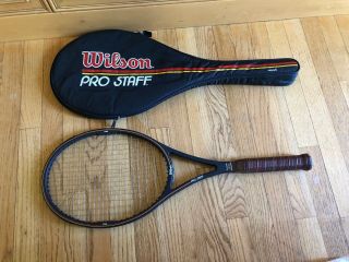 Vintage Wilson Pro Staff Graphite / Kevlar Tennis Racquet 4 5/8 -