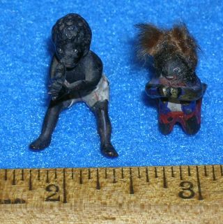 Antique COLD PAINTED VIENNA BRONZE Figure 2 AFRICAN AMERICAN CHILDREN Musicians 7