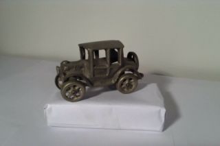 Antique Vintage Metal Car (model T?) Sculpture Figurine Paperweight Brass Decor