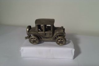 Antique Vintage Metal Car (Model T?) Sculpture Figurine Paperweight Brass Decor 2