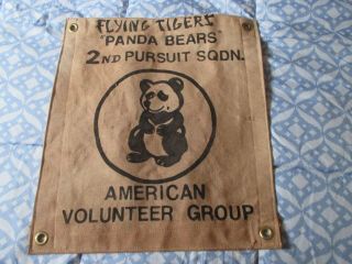 Wwii Avg Flying Tigers Panda Bears 2 Nd Squadron Ready Room Bar Wall Flag