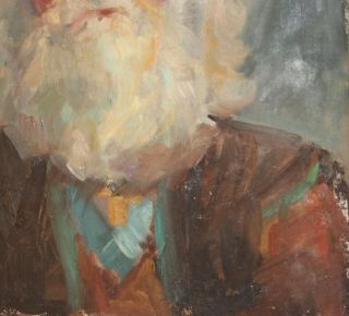 Vintage oil painting impressionist old man portrait 10