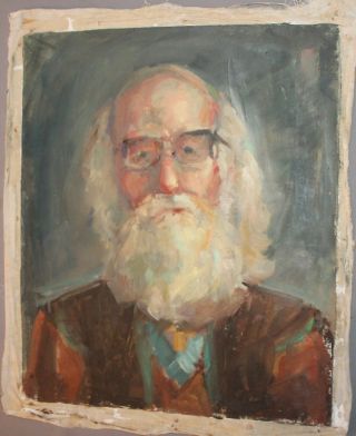 Vintage oil painting impressionist old man portrait 2