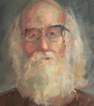 Vintage oil painting impressionist old man portrait 7