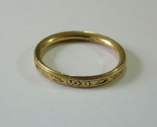 Antique Georgian Gold Mourning Ring Dated August 1779 Robert Poole
