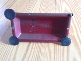 Collectible Red Gateway Antique Child ' s Toy Sewing Machine Metal w/ old Thread 7