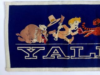 RARE VTG YALE BULLDOGS PRINCETON HARVARD FELT BANNER FLAG - CHICAGO PENNANT CO. 4