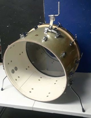 Vintage 1965 Ludwig 14x22 Bass Drum Silver Sparkle
