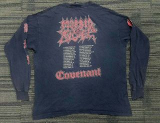 Vintage 1993 MORBID ANGEL - Covenant tour shirt NAPALM DEATH CARCASS OBITUARY 3