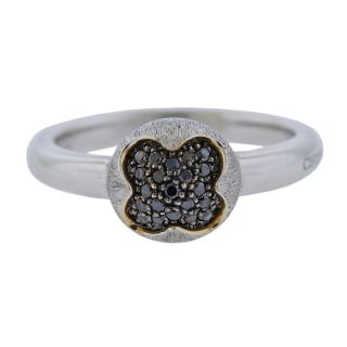 Chimento 18k Gold Black Diamond Ring Retail $1910