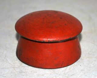 Old Antique Wooden Hand Crafted Laquer Painted Tikka Box Collectible Kumkum Box