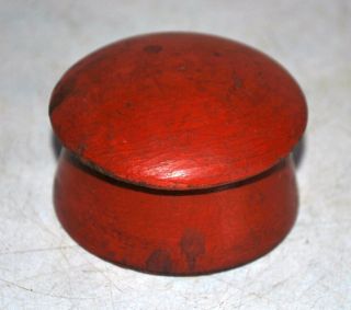 Old Antique Wooden Hand Crafted Laquer Painted Tikka Box Collectible Kumkum Box 5