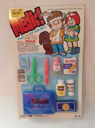 Vintage Gordy International 1981 Medic Miniature Play First Aid Set Never Opene