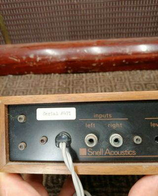 Vintage Snell Type - A Electronic Crossover For 3way Speakers,  Very Rare Unit 10