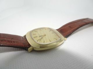 Vintage 1970 ' s Girard Perregaux Solid 18K Gold Gents Watch 6 Month 10