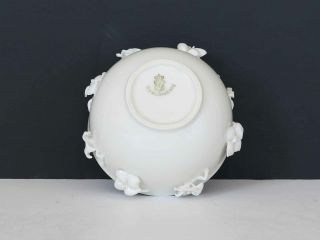 Nymphenburg Blanc de Chine Porcelain COVERED BOWL with Applied Flowers Germany 8