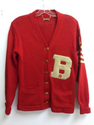 Vintage 1947 Wool Knit Shawl Collar Cardigan Sweater